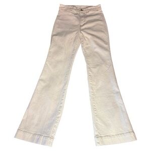 Talbots Cream High Waist Flare Jeans